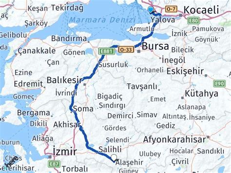 alaşehir istanbul arası kaç km